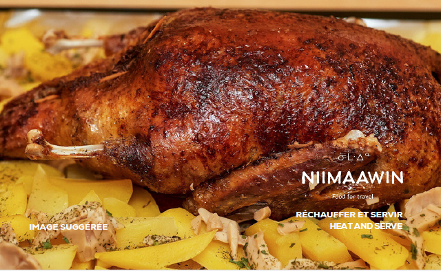 Canard farci au riz sauvage et fruits rouges